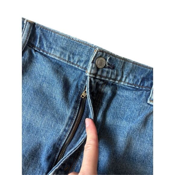 Abercrombie & Fitch The Mom Short High Rise Denim Shorts size 34 Blue - Picture 7 of 9